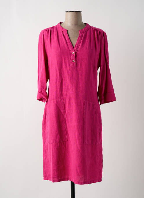 Robe mi-longue rose SIGNE NATURE pour femme