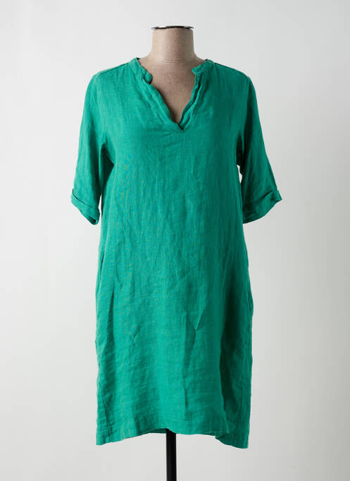 Robe mi-longue vert LA FEE MARABOUTEE pour femme