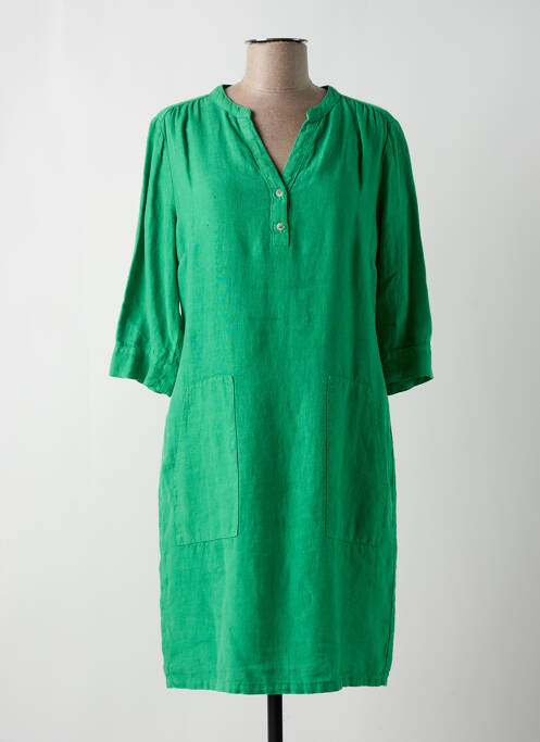 Robe mi-longue vert SIGNE NATURE pour femme
