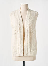 Gilet sans manche coupe cintrée beige SIGNE NATURE femme