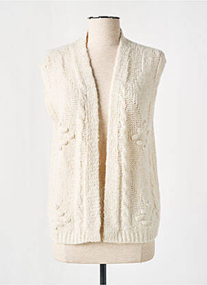 Gilet sans manche coupe cintrée beige SIGNE NATURE femme