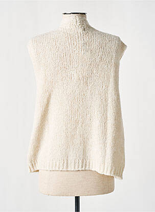 Gilet sans manche coupe cintrée beige SIGNE NATURE femme