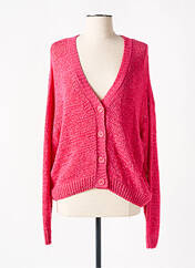 Gilet manches longues rose SIGNE NATURE pour femme seconde vue