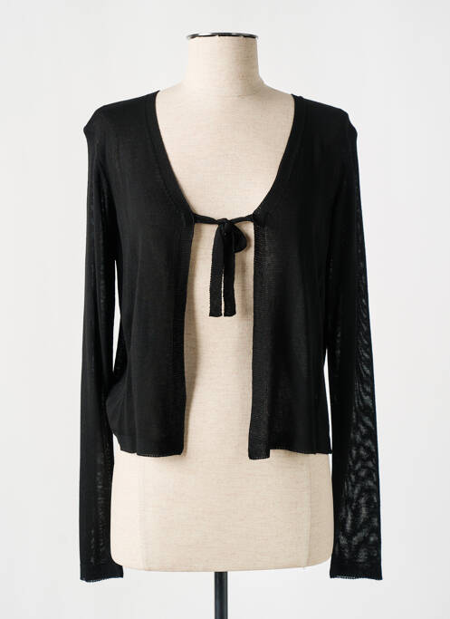 Gilet manches longues noir LA FEE MARABOUTEE pour femme