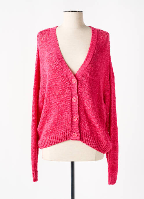 Gilet manches longues rose SIGNE NATURE pour femme