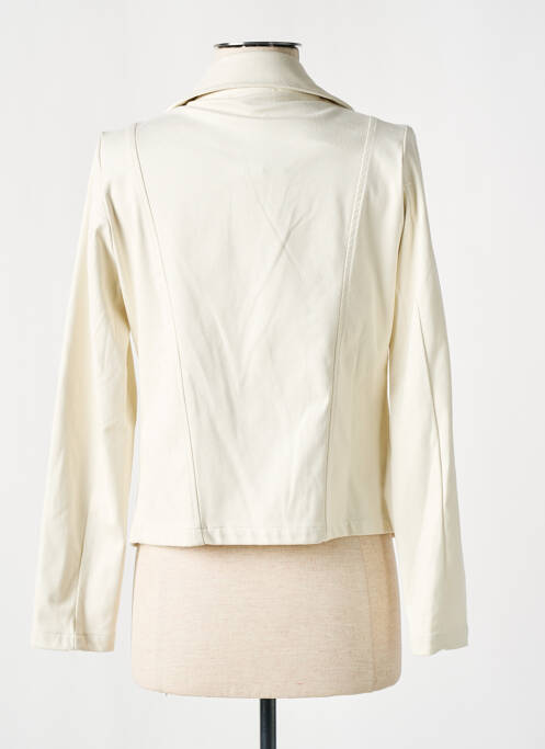 Veste simili cuir beige SIGNE NATURE pour femme