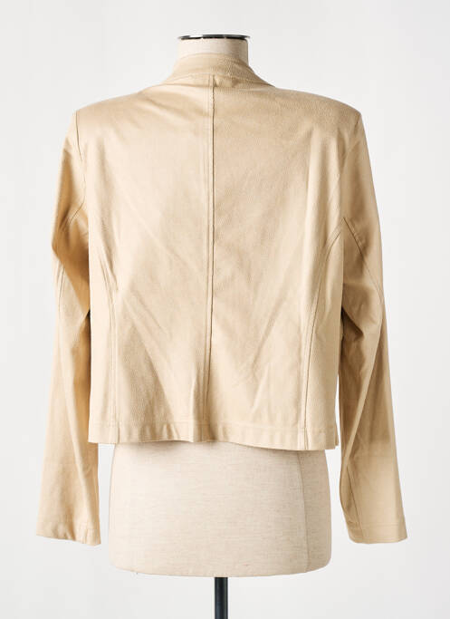 Veste simili cuir beige SIGNE NATURE pour femme