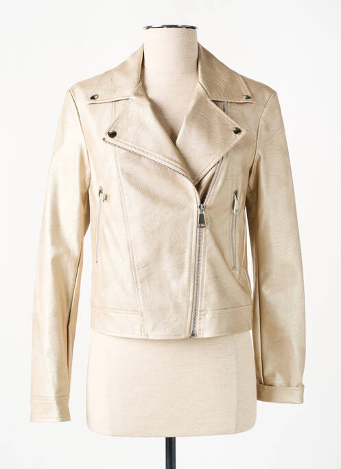 Veste simili cuir or LA FEE MARABOUTEE pour femme