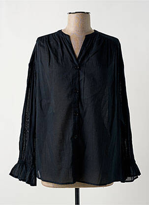 Chemisier coupe droite manches longues noir STELLA FOREST femme