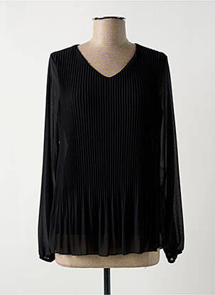 Top col v manches longues noir SIGNE NATURE femme