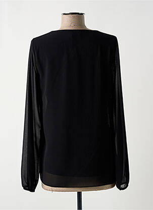Top col v manches longues noir SIGNE NATURE femme