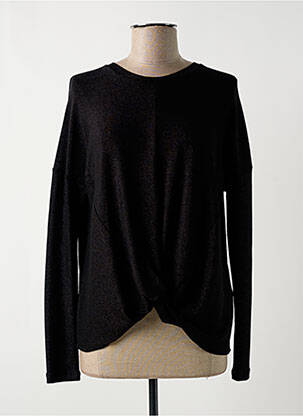 Top coupe fluide manches longues noir SIGNE NATURE femme
