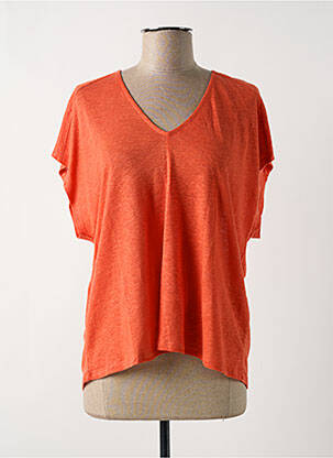 T-shirt orange LA FEE MARABOUTEE pour femme