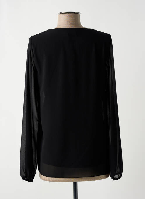 Top col v manches longues noir SIGNE NATURE femme