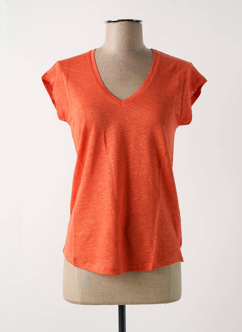 T-shirt orange LA FEE MARABOUTEE pour femme