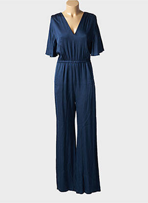 Combi-pantalon coupe fluide manches courtes bleu LA FEE MARABOUTEE femme