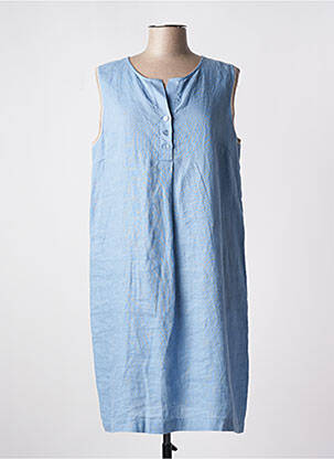 Robe mi-longue bleu LA FEE MARABOUTEE pour femme