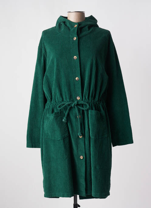 Manteau long vert O'MER pour femme