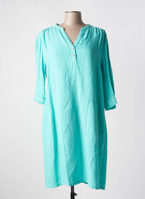 Robe mi-longue bleu SIGNE NATURE pour femme