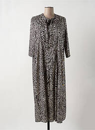 Robe mi-longue manches 3/4 manches 3/4 noir MANILA GRACE femme