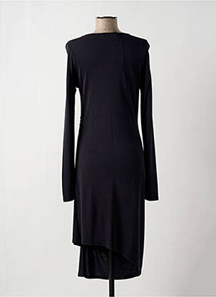 Robe mi-longue manches longues manches longues noir MYRINE & ME femme