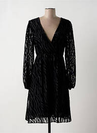Robe mi-longue manches longues manches longues noir FRACOMINA femme