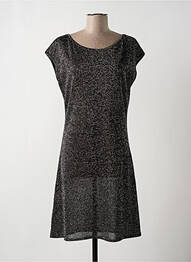 Robe pull col rond manches courtes noir SARAH PACINI femme