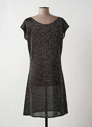 Robe pull col rond manches courtes noir SARAH PACINI femme