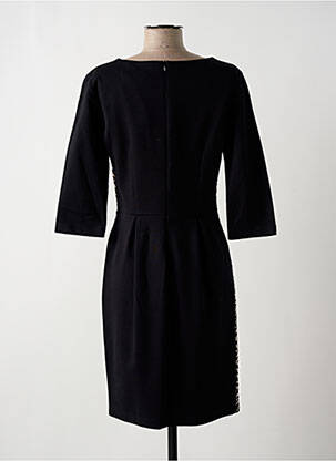 Robe mi-longue manches 3/4 manches 3/4 noir ELEONORA AMADEI femme