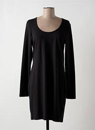 Robe mi-longue manches longues manches longues noir MYRINE & ME femme