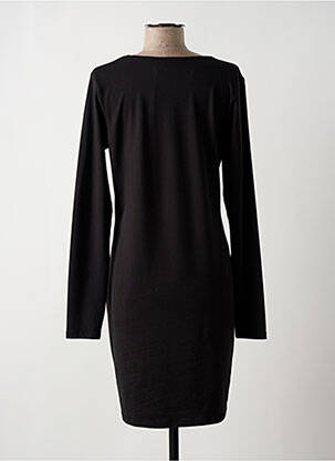 Robe mi-longue manches longues manches longues noir MYRINE & ME femme
