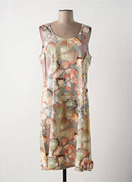 Robe mi-longue imprimé fantaisie sans manche gris MYRINE ANTWERP femme