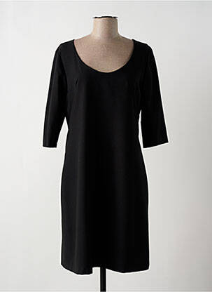 Robe mi-longue manches 3/4 manches 3/4 noir FRACOMINA femme
