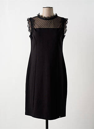 Robe mi-longue sans manche sans manche noir FRACOMINA femme
