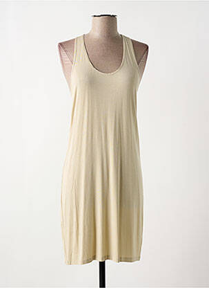 Robe mi-longue coupe fluide sans manche beige SARAH PACINI femme