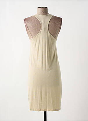 Robe mi-longue coupe fluide sans manche beige SARAH PACINI femme