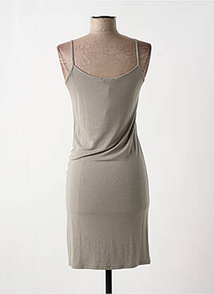 Robe mi-longue col rond fines bretelles gris SARAH PACINI femme