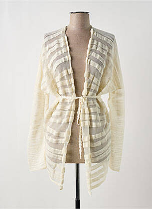 Gilet manches longues coupe cintrée beige SARAH PACINI femme