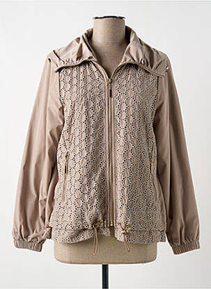 Blouson effet matière satinée beige CRISTINA BARROS femme