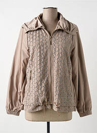 Blouson effet matière satinée beige CRISTINA BARROS femme