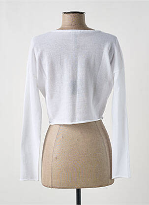 Pull coupe droite manches longues blanc SARAH PACINI femme