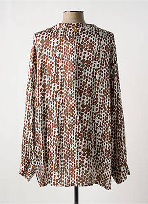 Tunique manches longues imprimé fantaisie marron MANILA GRACE femme