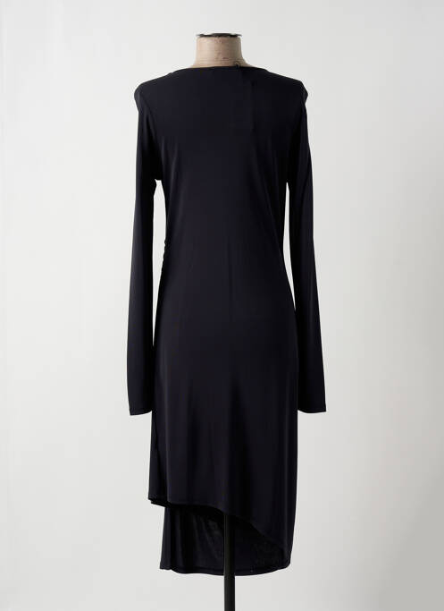 Robe mi-longue manches longues manches longues noir MYRINE & ME femme
