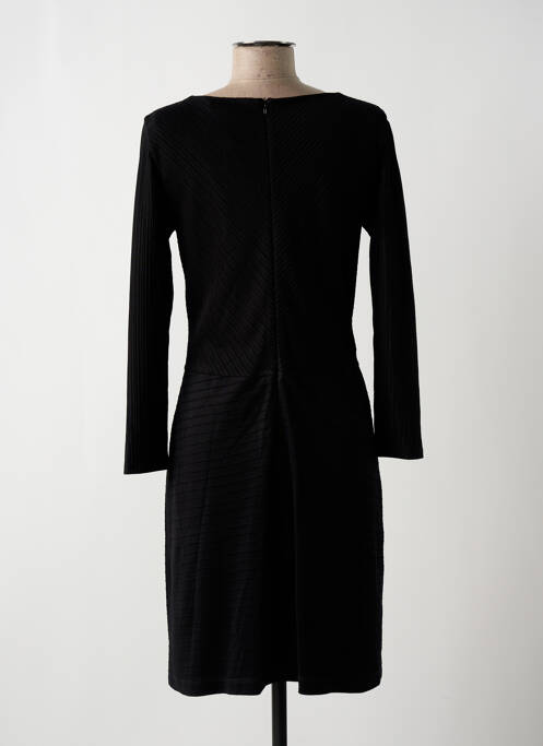 Robe mi-longue manches longues manches longues noir WOM & NOW femme