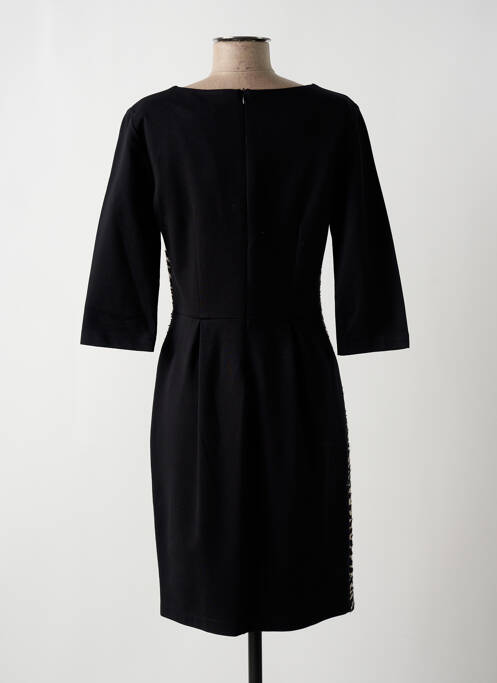 Robe mi-longue manches 3/4 manches 3/4 noir ELEONORA AMADEI femme