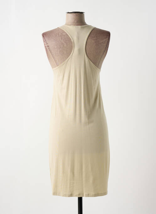 Robe mi-longue coupe fluide sans manche beige SARAH PACINI femme