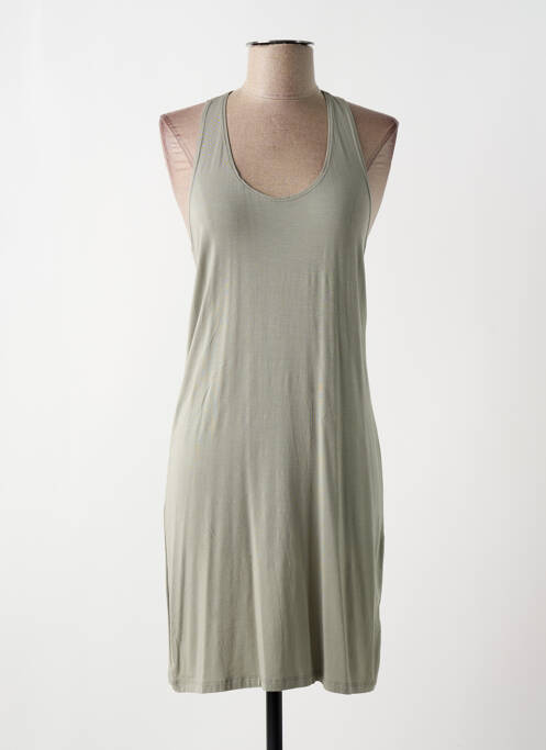 Robe mi-longue coupe fluide sans manche vert SARAH PACINI femme