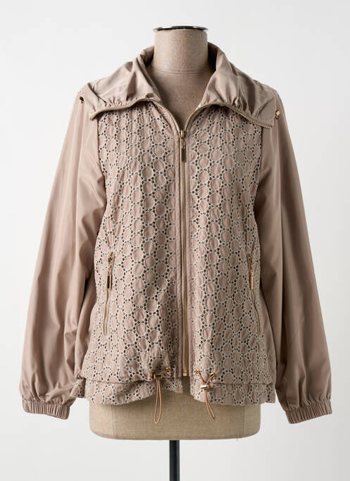 Blouson effet matière satinée beige CRISTINA BARROS femme