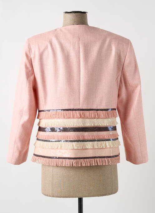 Veste chic col rond rose CRISTINA BARROS femme