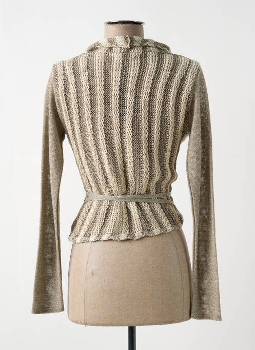 Gilet cache-cœur beige SARAH PACINI pour femme